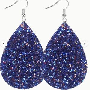 Glitter Dangle Earrings Color 05
